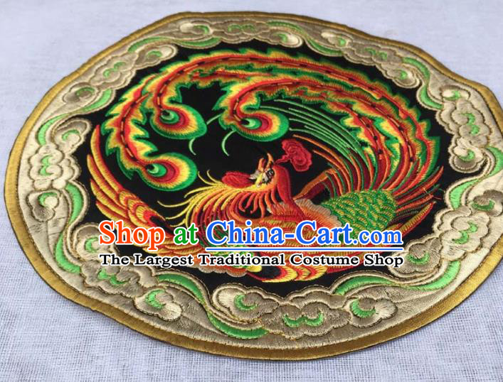 Chinese Traditional Embroidered Cloud Phoenix Applique National Dress Patch Embroidery Cloth Accessories