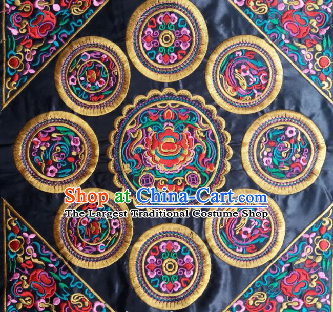 Chinese Traditional Embroidered Golden Applique National Dress Patch Embroidery Cloth Accessories