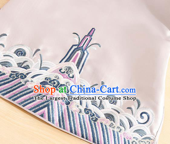 Traditional Chinese National Embroidered Dragon Phoenix Grey Qipao Dress Tang Suit Cheongsam Costume for Women
