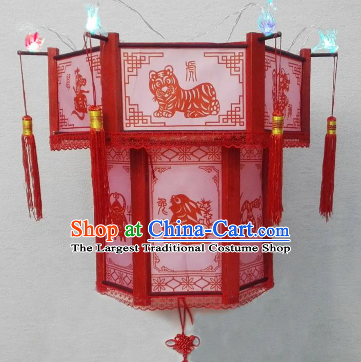 Chinese Traditional New Year Zodiac Palace Lantern Asian Handmade Lantern Ancient Lamp