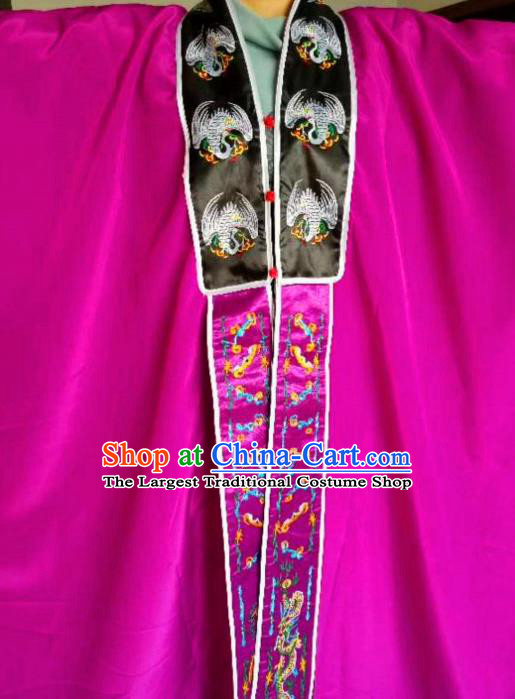Chinese Traditional Taoism Costume Ancient Taoist Priest Cassocks Embroidered Tai Chi Purple Vestment