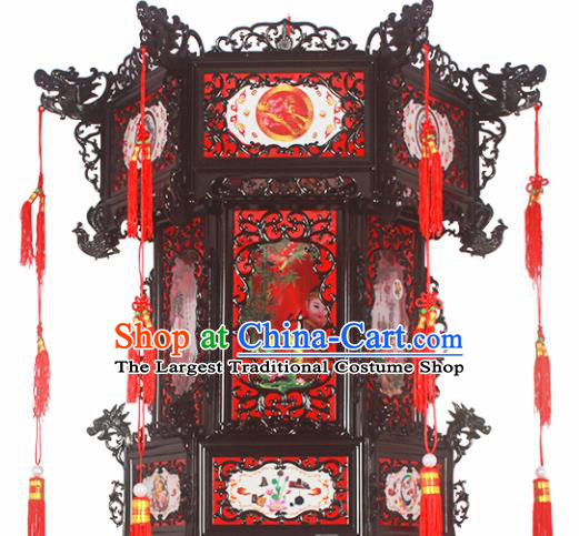 Chinese Traditional Handmade Plastic Palace Lantern Asian New Year Lantern Ancient Ceiling Lamp