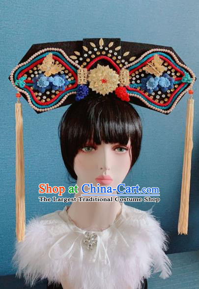 Traditional Chinese Deluxe Qing Dynasty Phoenix Coronet Hair Accessories Halloween Stage Show Headdress for Women