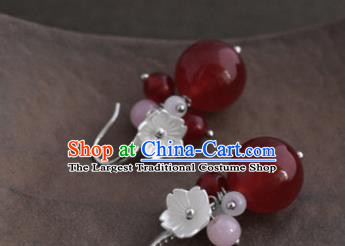Traditional Chinese Handmade Court Red Ear Accessories Classical Earrings for Women