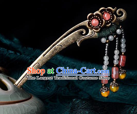 Traditional Chinese Hanfu Brass Hair Clip Ancient Court Princess Hairpins Hair Accessories for Kids