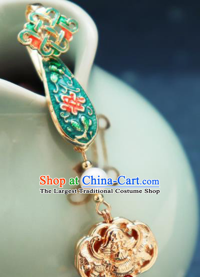Traditional Chinese Handmade Jade Cloud Tassel Brooch Hanfu Breastpin Jewelry Accessories for Women