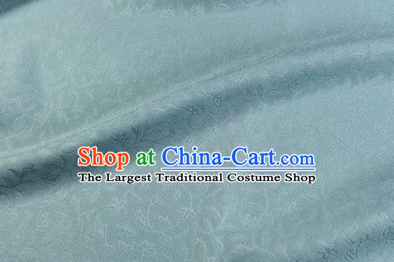 Traditional Chinese Classical Twine Pattern Light Blue Silk Fabric Ancient Hanfu Dress Silk Cloth