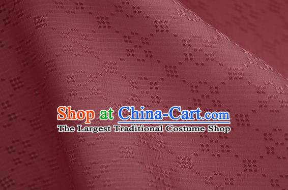 Traditional Chinese Classical Rhombus Pattern Pink Silk Fabric Ancient Hanfu Dress Silk Cloth