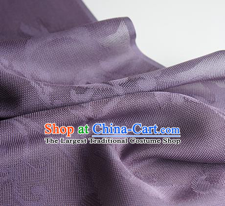 Traditional Chinese Classical Calyx Pattern Purple Silk Fabric Ancient Hanfu Dress Silk Cloth