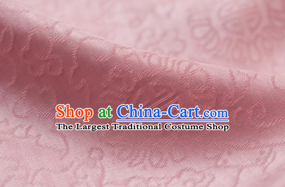 Traditional Chinese Classical Auspicious Pattern Design Pink Silk Fabric Ancient Hanfu Dress Silk Cloth