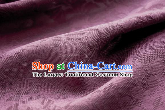 Traditional Chinese Classical Iris Flowers Pattern Design Purple Silk Fabric Ancient Hanfu Dress Silk Cloth