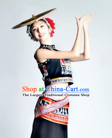 Traditional Chinese Dai Nationality Peacock Dance Costume Ethnic Dance Stage Show Dress for Women