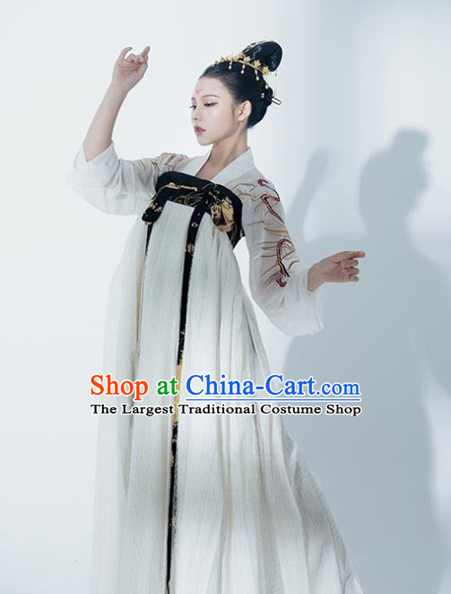 Chinese Tang Dynasty Princess Black Hanfu Dress Traditional Ancient Court Concubine Costumes for Women