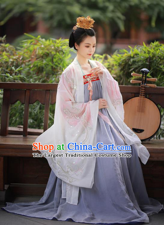 Asian Chinese Tang Dynasty Imperial Concubine Hanfu Dress Traditional Ancient Peri Princess Costumes for Women