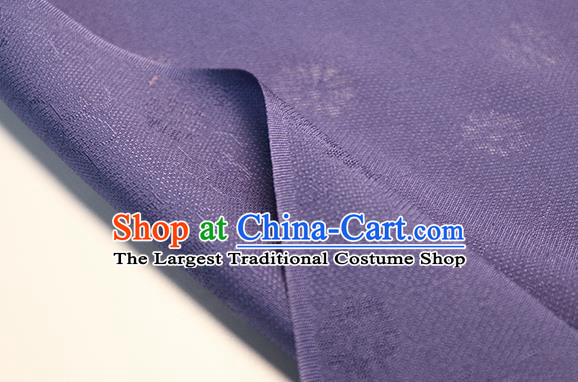 Traditional Chinese Classical Daisy Pattern Design Purple Silk Fabric Ancient Hanfu Dress Silk Cloth