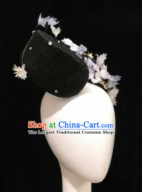 Traditional Chinese Classical Dance Reed Jian Jia Hair Accessories Fan Dance Wig Chignon Headdress for Women