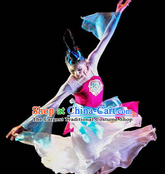 Chinese Traditional Classical Dance Orchid Dance Outfits Group Dance Costume for Women