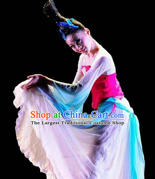 Chinese Traditional Classical Dance Orchid Dance Outfits Group Dance Costume for Women