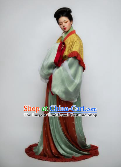 Chinese Ancient Court Consort Hanfu Dress Traditional Jin Dynasty Imperial Concubine Embroidered Replica Costume for Women