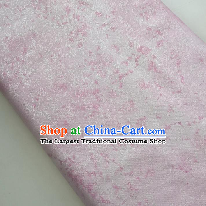 Traditional Chinese Classical Pattern Light Pink Brocade Fabric Ancient Hanfu Cheongsam Silk Cloth