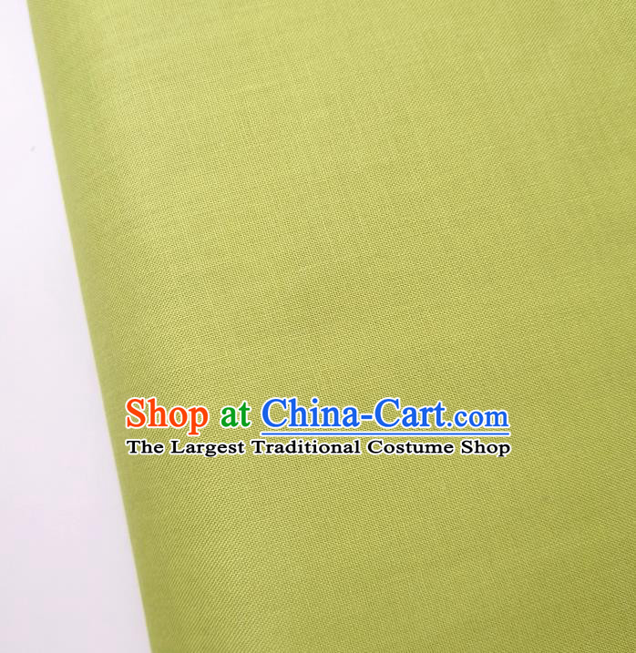 Traditional Chinese Lime Green Fabric Ancient Hanfu Cheongsam Cotton Cloth
