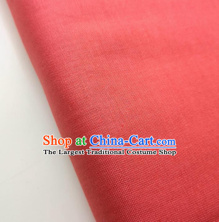 Traditional Chinese Red Fabric Ancient Hanfu Cheongsam Cotton Cloth