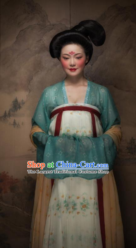 Traditional Chinese Tang Dynasty Royal Lady Hanfu Dress Ancient Imperial Concubine Replica Costumes for Women