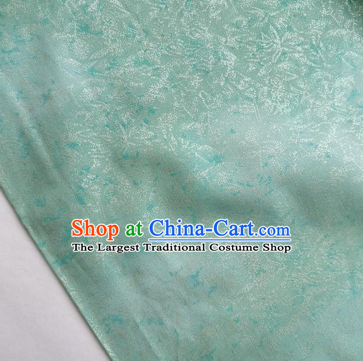 Traditional Chinese Cheongsam Classical Pattern Blue Brocade Fabric Ancient Hanfu Silk Cloth