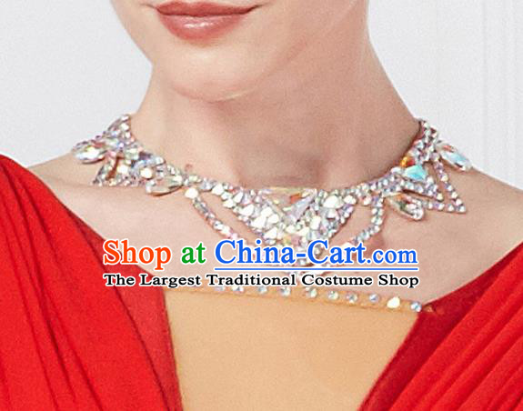 Top Grade Latin Dance Necklet Accessories International Ballroom Dance Competition Necklace for Women