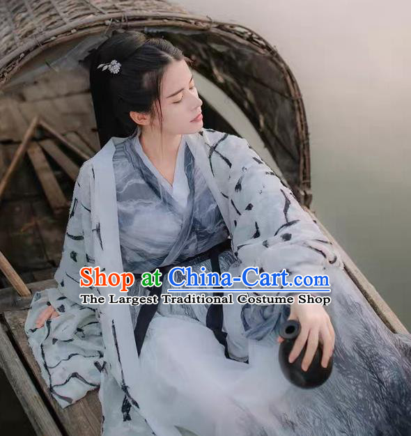 Traditional Chinese Jin Dynasty Nobility Childe Replica Costumes Ancient Prince Swordsman Hanfu Clothing for Men