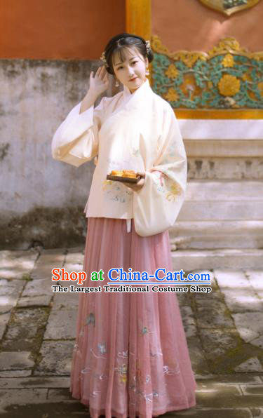 Traditional Chinese Ming Dynasty Replica Costumes Ancient Nobility Lady Hanfu Blouse and Dress for Women