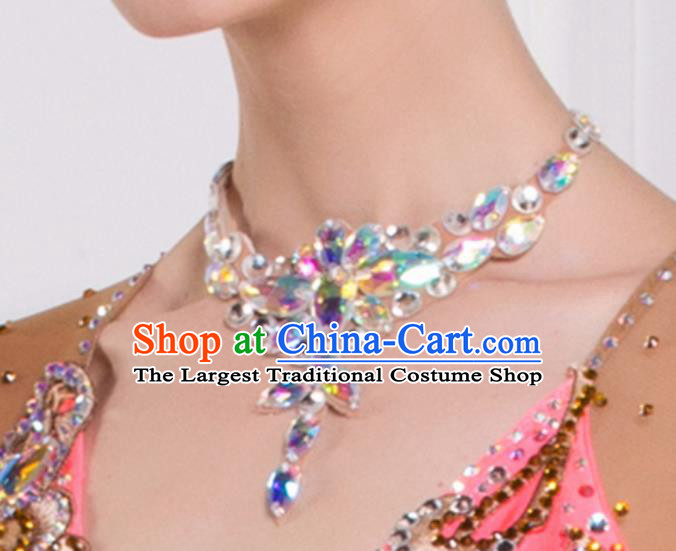 Handmade Latin Dance Competition Necklace International Rumba Dance Accessories for Women