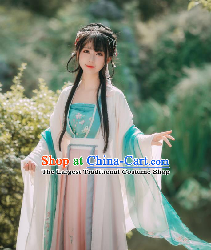 Ancient Chinese Song Dynasty Nobility Lady Embroidered Historical Costumes for Women
