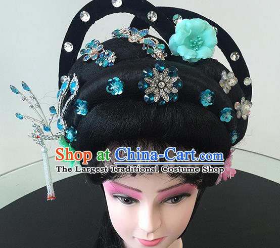 Chinese Beijing Opera Headgear Traditional Peking Opera Diva Wig and Hair Accessories for Women