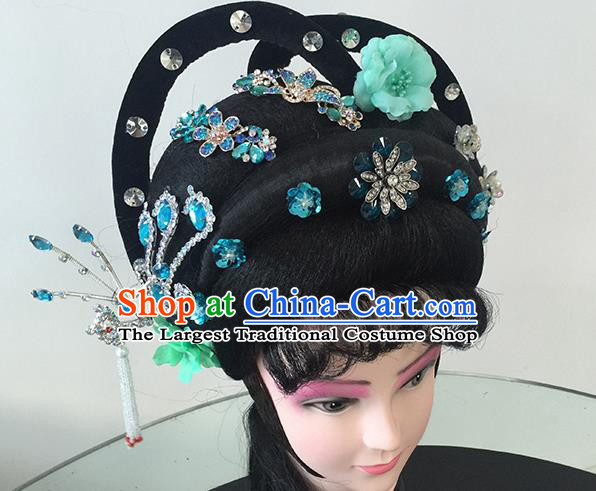 Chinese Beijing Opera Headgear Traditional Peking Opera Diva Wig and Hair Accessories for Kids