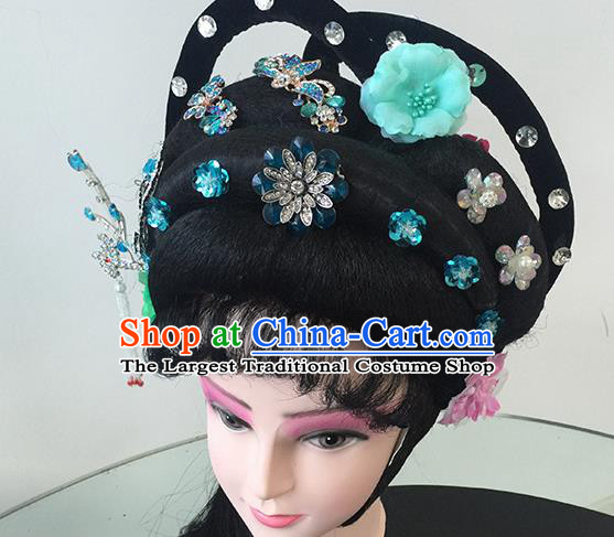Chinese Beijing Opera Headgear Traditional Peking Opera Diva Wig and Hair Accessories for Kids