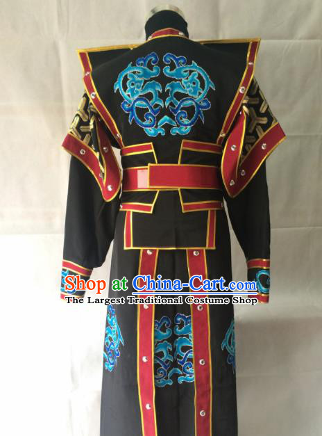 Chinese Beijing Opera Takefu Black Clothing Traditional Peking Opera Soldier Costume for Men