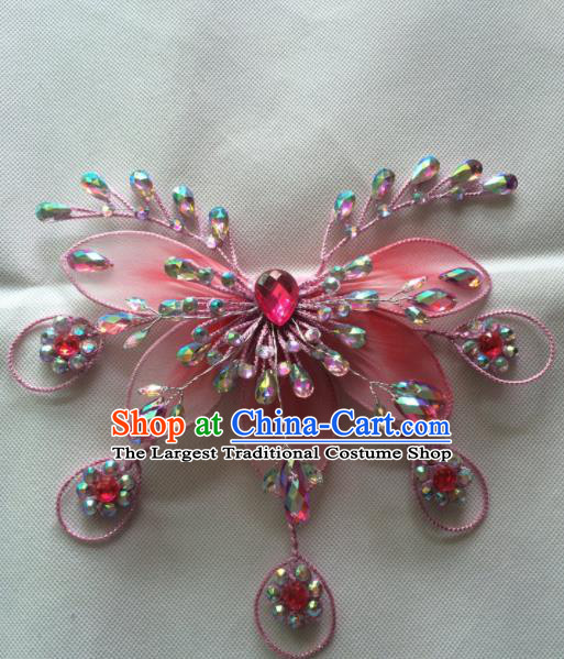 Chinese Beijing Opera Pink Hairpins Traditional Peking Opera Diva Hair Accessories for Women
