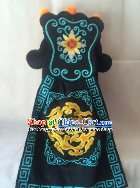 Chinese Beijing Opera Soldier Black Hat Traditional Peking Opera Takefu Headwear for Men
