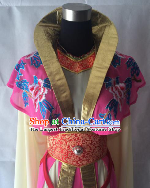 Chinese Beijing Opera Royal Princess Rosy Dress Traditional Peking Opera Empress Costume for Women