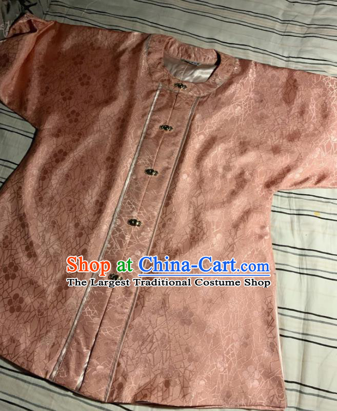 Chinese Ancient Nobility Lady Pink Blouse Traditional Ming Dynasty Princess Costume for Women