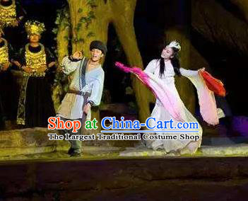 Chinese The Love Story Of A Woodman And A Fairy Fox Stage Performance Dance Costumes for Women for Men