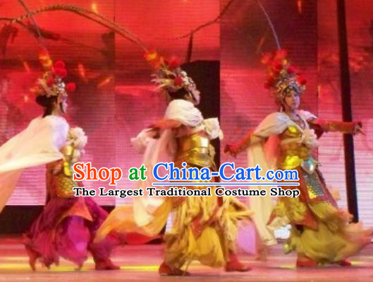 Chinese Back to Song Dynasty Peking Opera Female General Armor Stage Performance Costume for Women