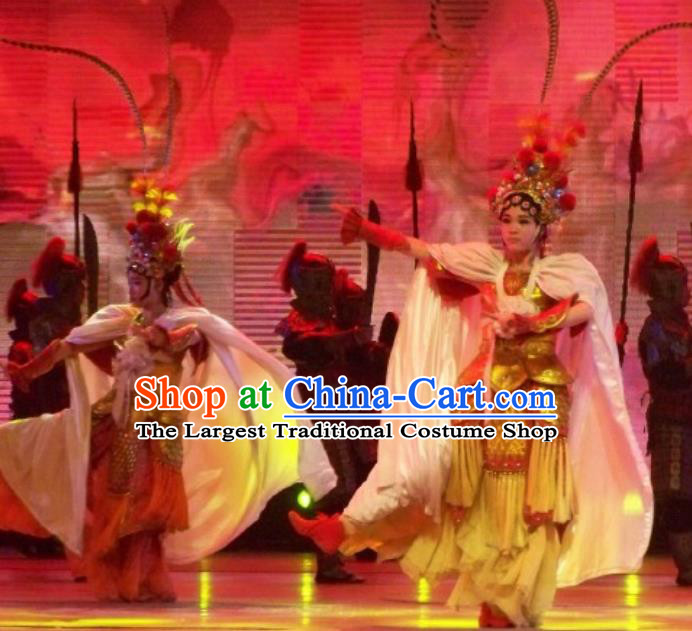 Chinese Back to Song Dynasty Peking Opera Female General Armor Stage Performance Costume for Women