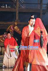 Chinese The Legend of Zhugeliang Three Kingdoms Period Wedding Stage Performance Dance Costumes for Women for Men