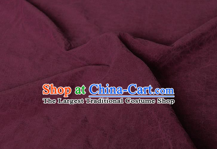 Traditional Chinese Classical Crack Pattern Purple Gambiered Guangdong Gauze Silk Fabric Ancient Hanfu Dress Silk Cloth