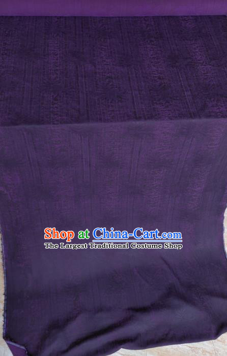 Traditional Chinese Classical Grass Pattern Purple Gambiered Guangdong Gauze Silk Fabric Ancient Hanfu Dress Silk Cloth