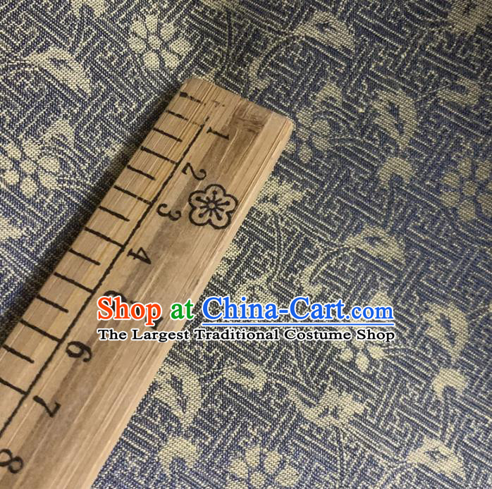Chinese Classical Carex Pattern Grey Silk Fabric Traditional Ancient Hanfu Dress Brocade Cloth