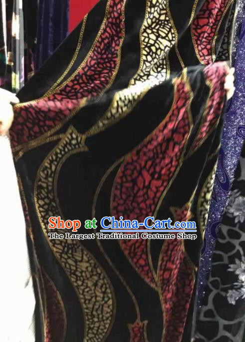 Traditional Chinese Classical Pattern Pleuche Fabric Ancient Cheongsam Dress Velvet Cloth