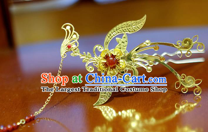 Chinese Traditional Ancient Court Queen Hairpins Phoenix Step Shake Classical Hanfu Hair Accessories for Women